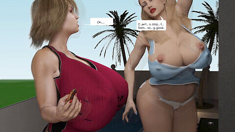 Boob Growth Cartoon - Breast Expansion, 3d Breast Expansion Comic - Videosection.com
